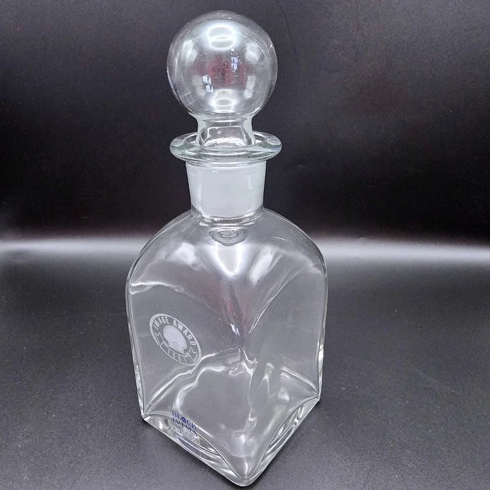 Block Ivima Hand Blown‎ Glass Decanter Image Award 1981 Designed Gerald Culotta